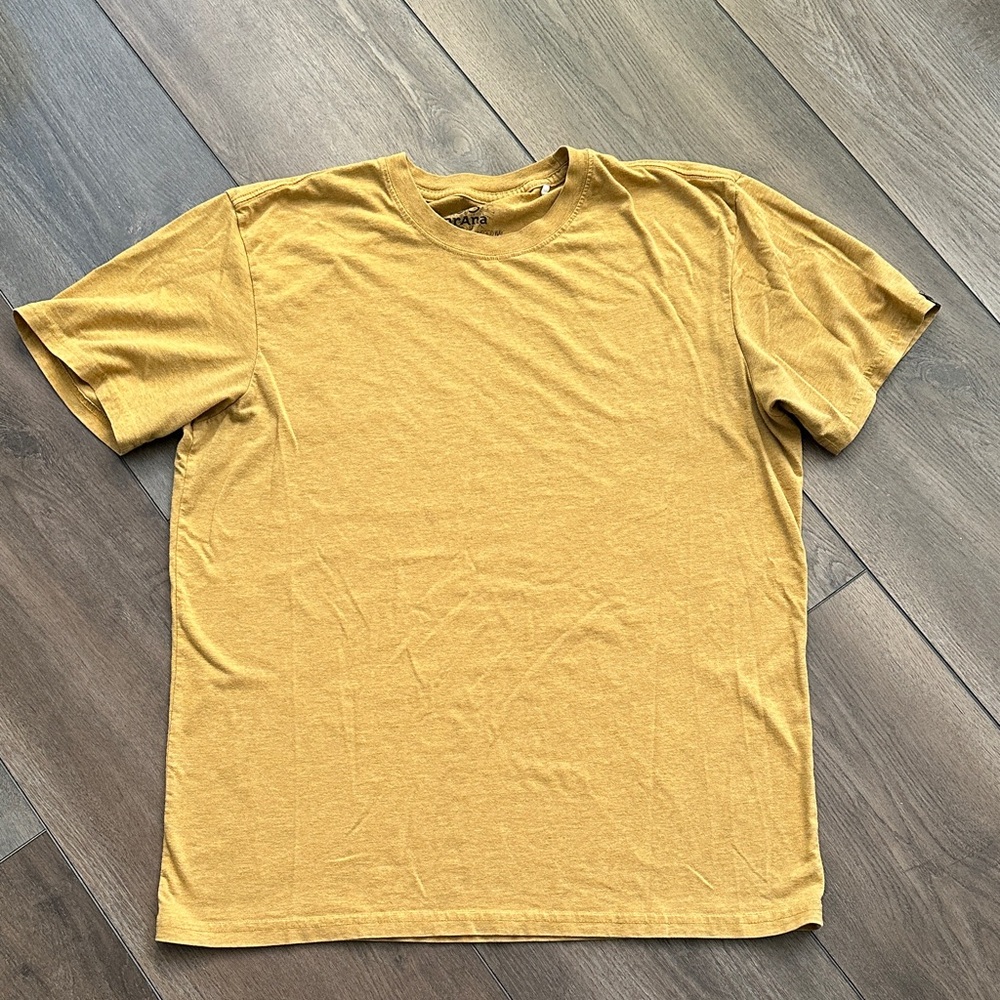 Prana Mustard Yellow Crewneck Tee